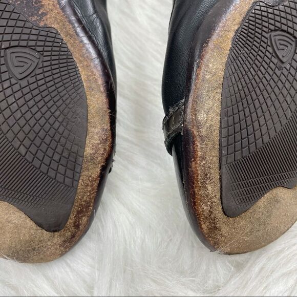 AGL Leather & Patent Leather Buckle Ballet Flats - Picture 9 of 11